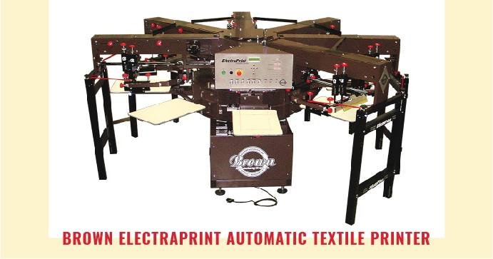 Brown ElectraPrint Automatic Textile Printer web to print