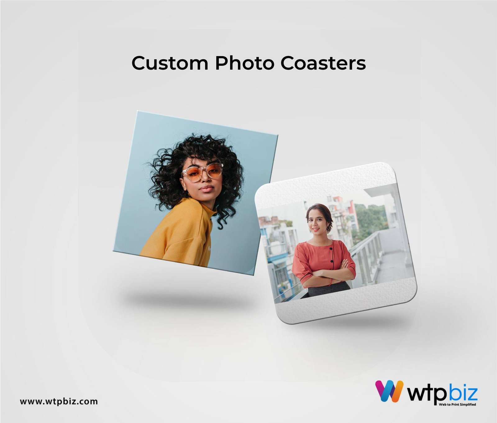 Custom Photo Coasters with web to print