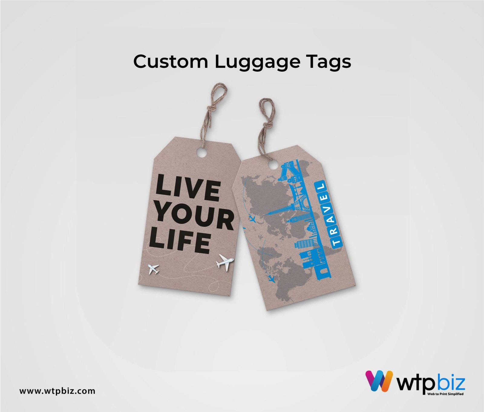 Custom Luggage Tags with web to print