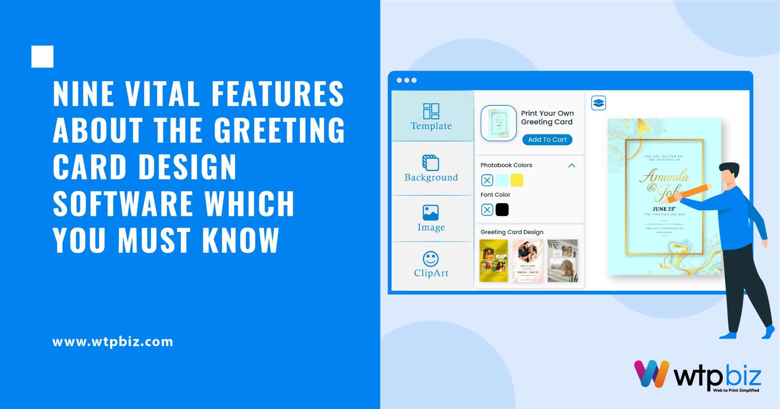 Features About The Greeting Card Design Software web to print