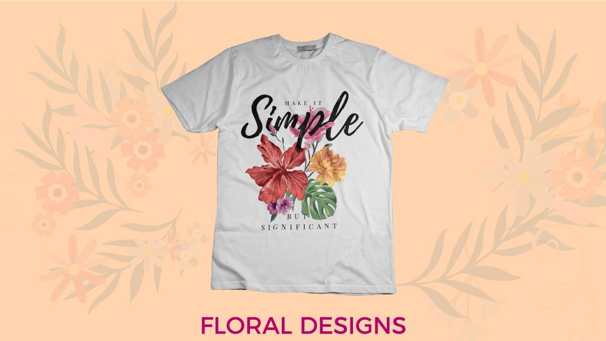 T-shirt Trends 2023 Floral Designe T-shirt web to print