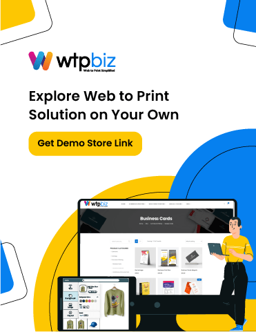 Request a demo store link of web to print solution