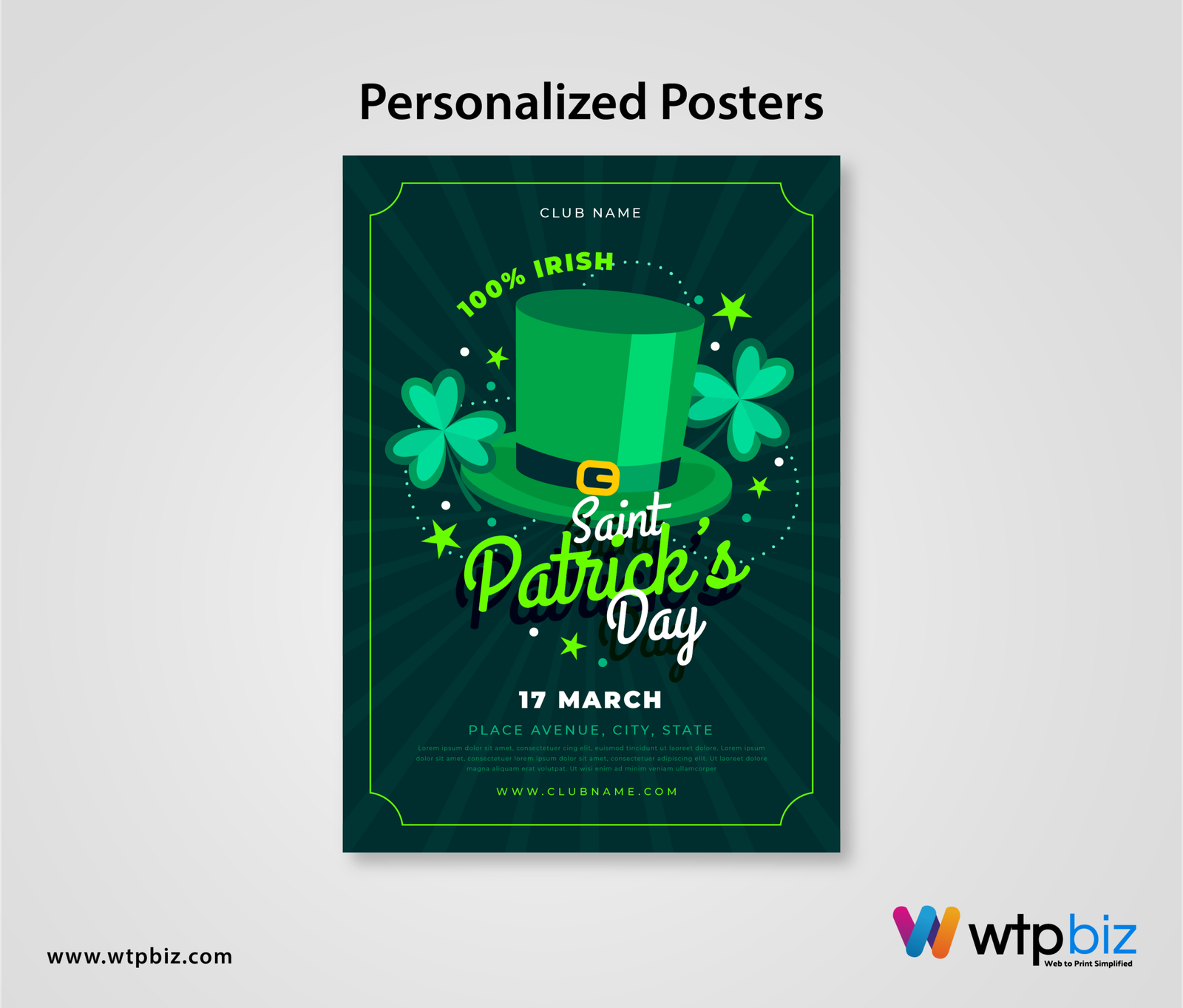 St. Patrick’s Day Personalized Posters